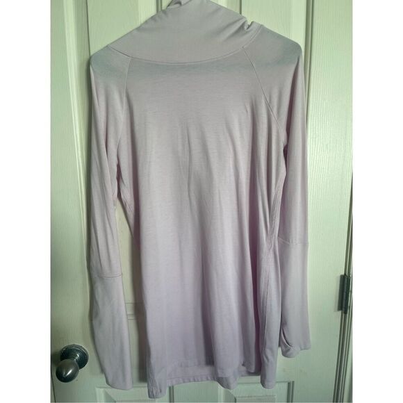 Athleta Womens Light Pink Raglan Sleeve Cowl Neck Tunic Hoodie Size Medium - Picture 11 of 16